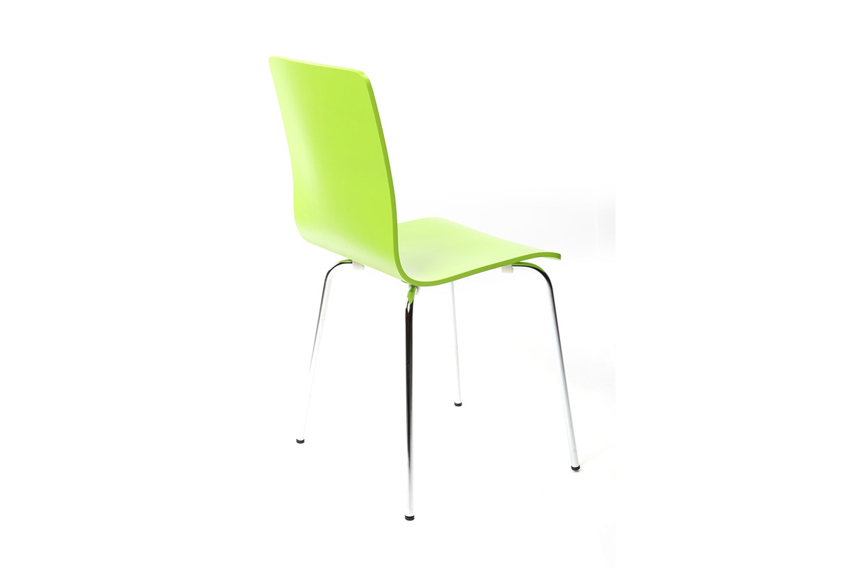 Chaises design cuisine vert pomme (lot de 2) NELLY