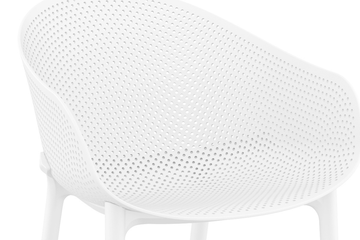 Chaises design empilables blanches int�rieur / ext�rieur (lot de 4) OSKOL