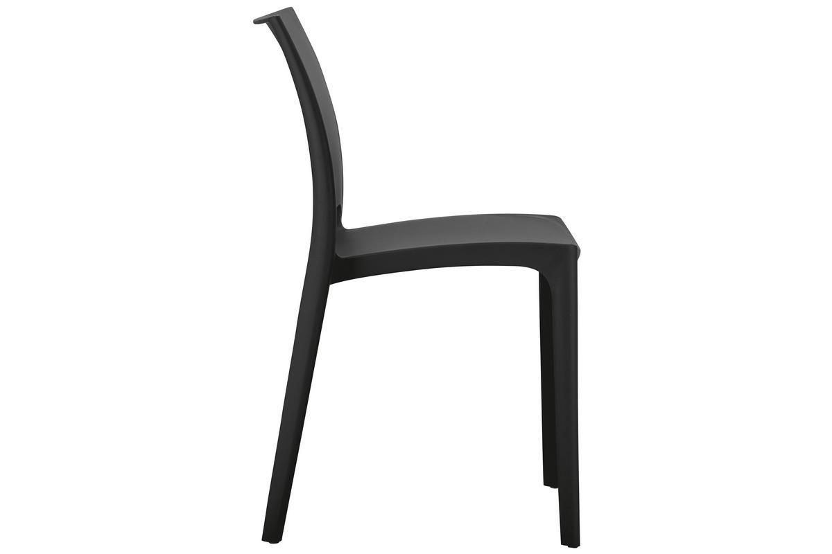 Chaises design empilables noires int�rieur / ext�rieur (lot de 4) CALAO