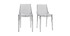 Chaises design empilables transparentes int&eacute;rieur / ext&eacute;rieur  (lot de 2) YZEL