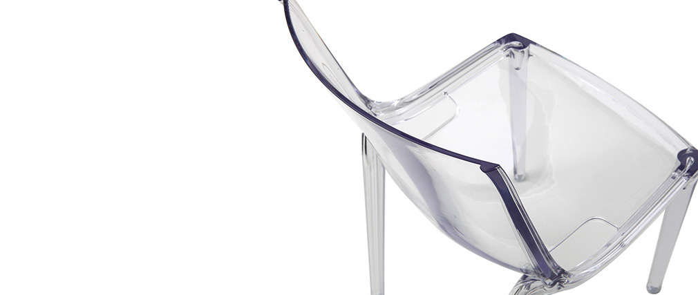 Chaises design empilables transparentes int�rieur / ext�rieur  (lot de 2) YZEL