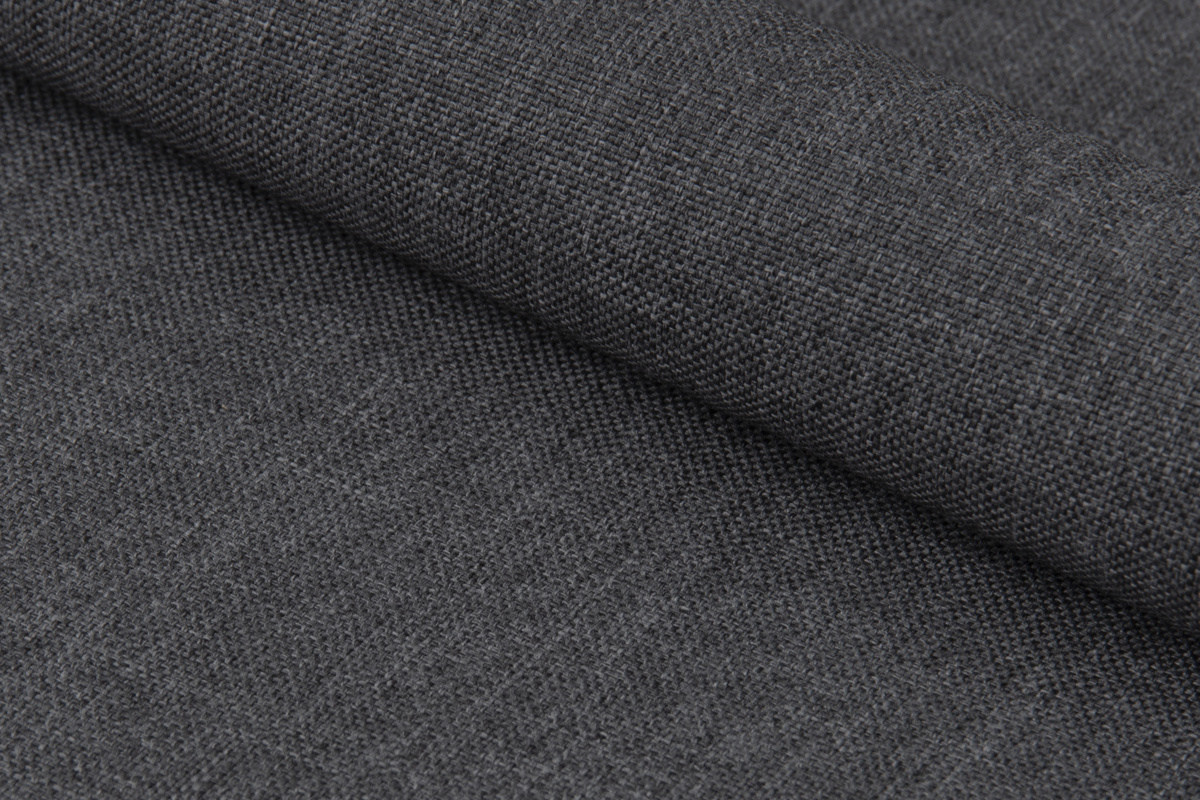 Chaises design en tissu gris anthracite et m�tal noir (Lot de 4) LUCKY