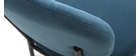 Chaises design en velours bleu et structure en métal noir (lot de 2) LEPIDUS