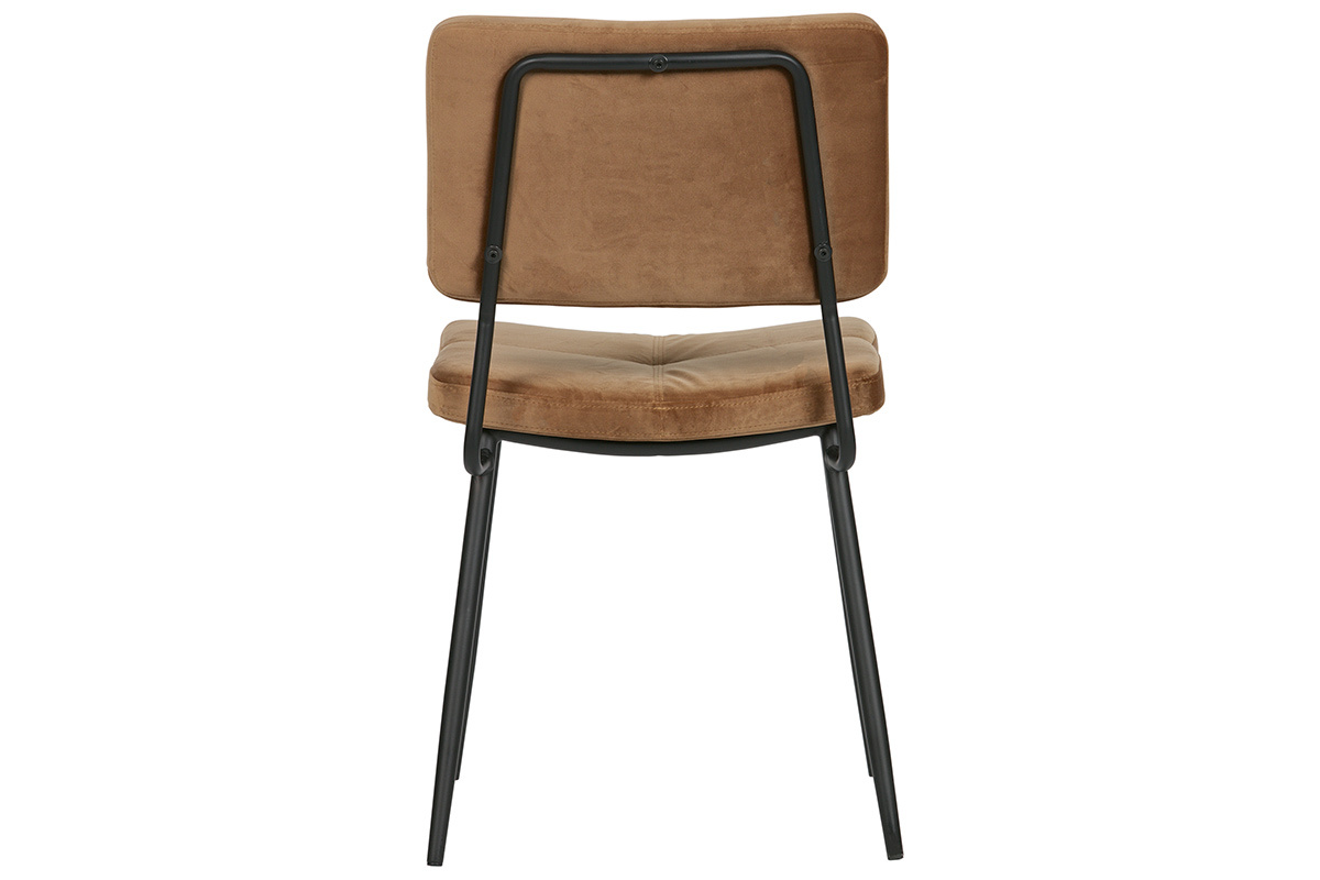 Chaises design en velours camel (lot de 2) GAB