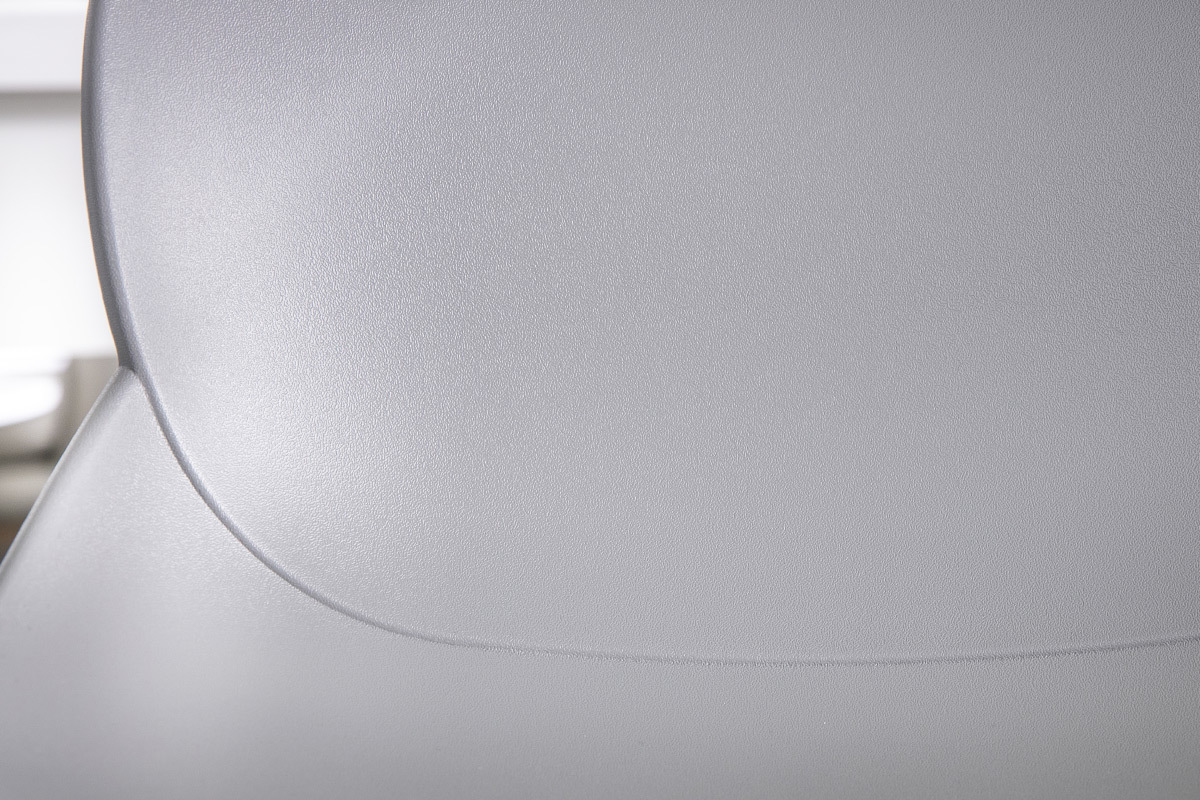 Chaises design grises empilables avec pieds m�tal (lot de 2) TROCADERO