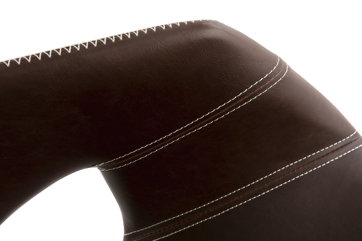 Chaises design marron pieds bois (lot de 2) SLAM