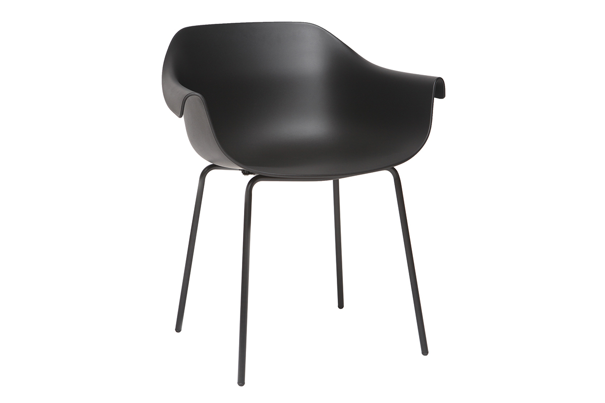 Chaises design noires (lot de 2) COUTURE