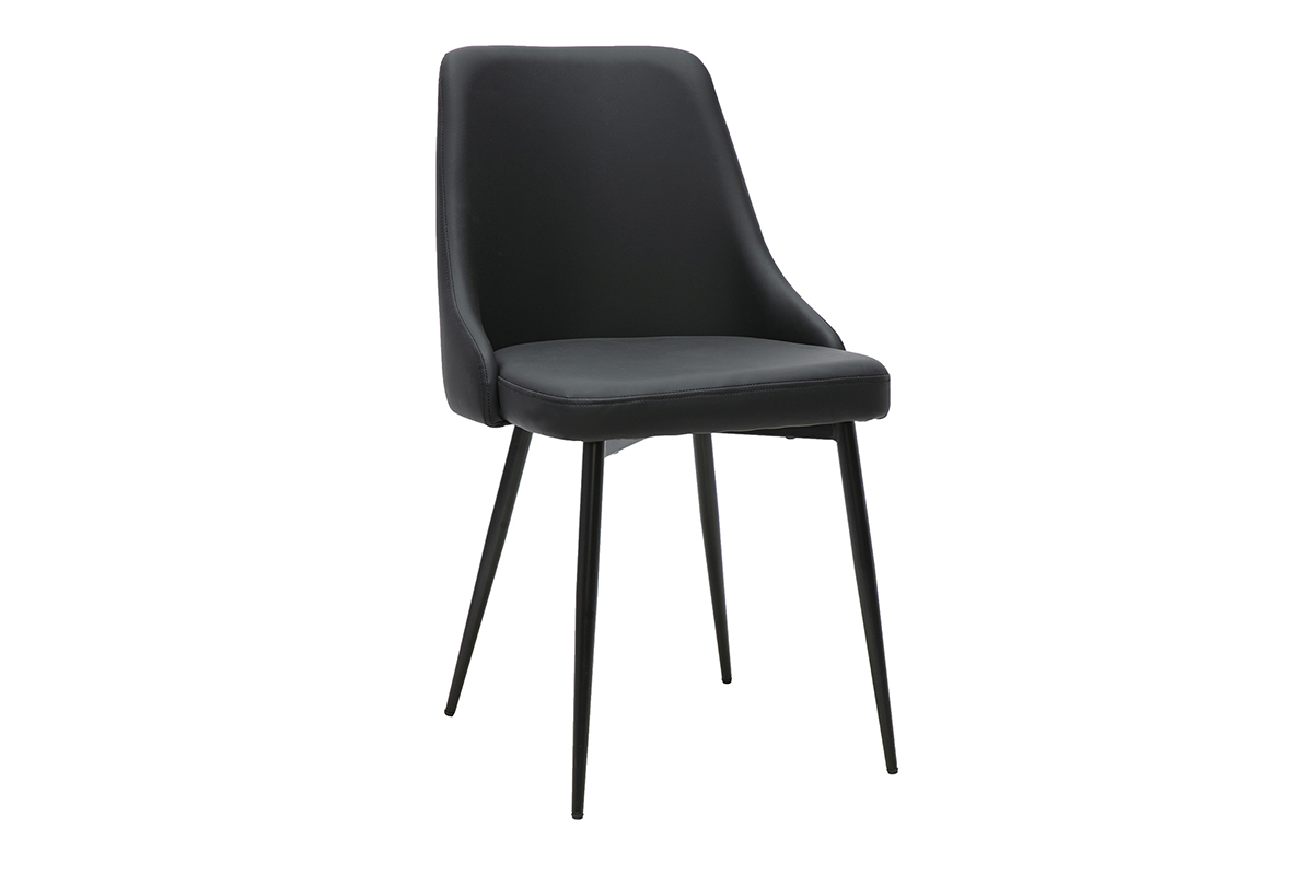 Chaises design noires (lot de 2) CULT