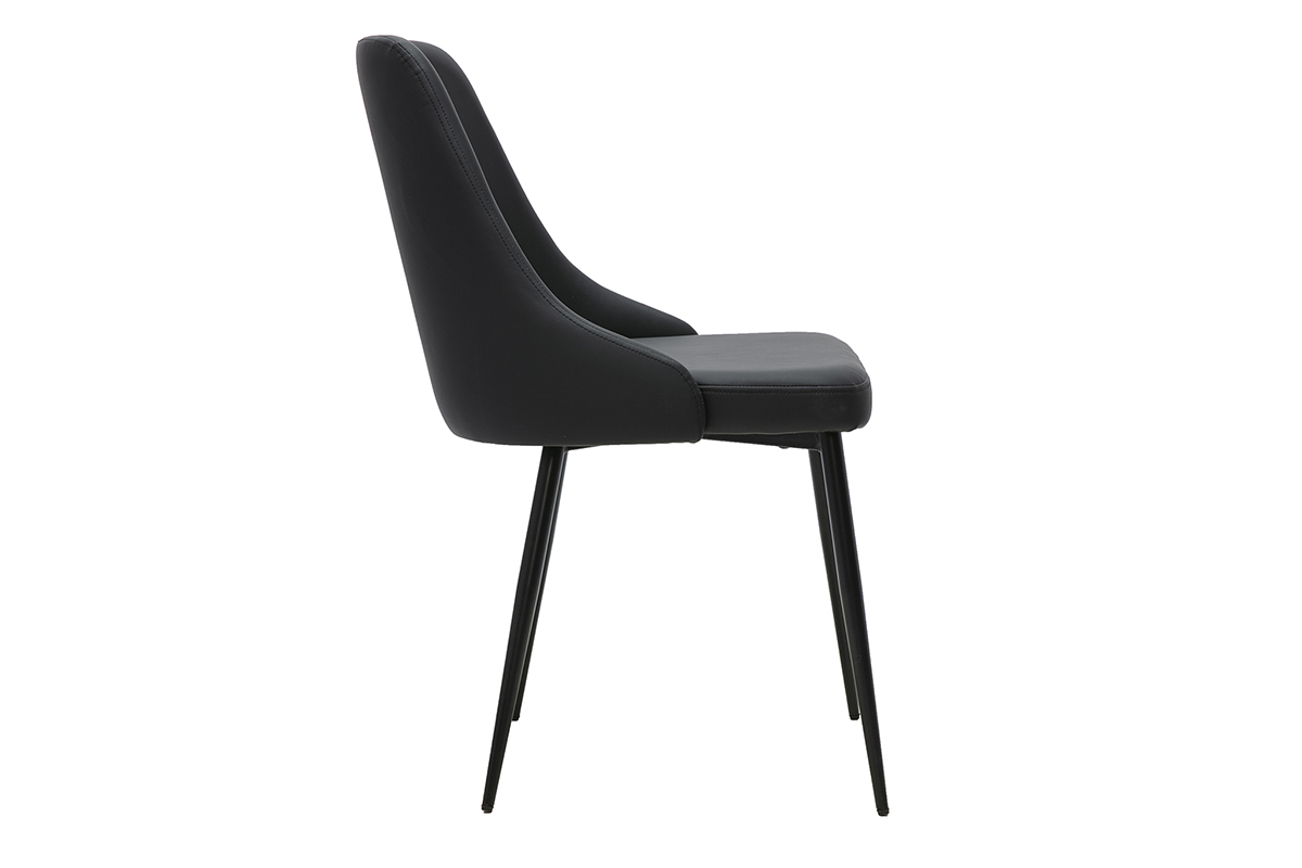 Chaises design noires (lot de 2) CULT