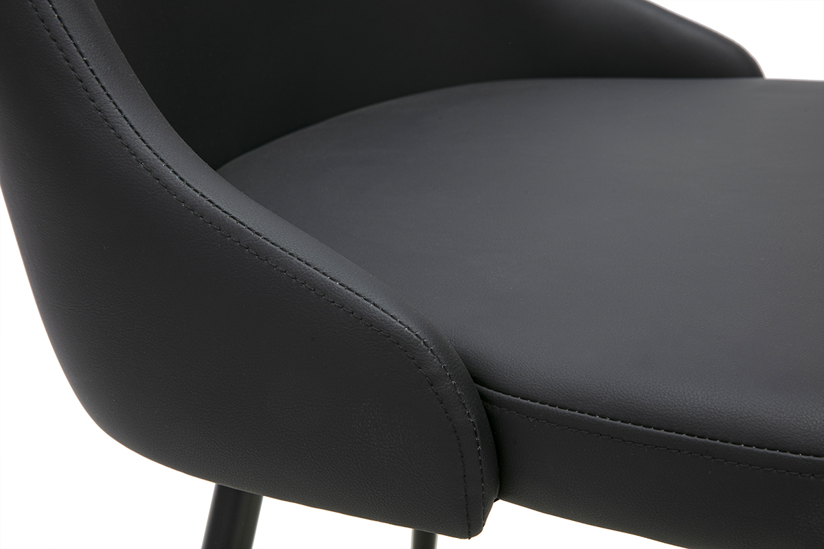 Chaises design noires (lot de 2) CULT