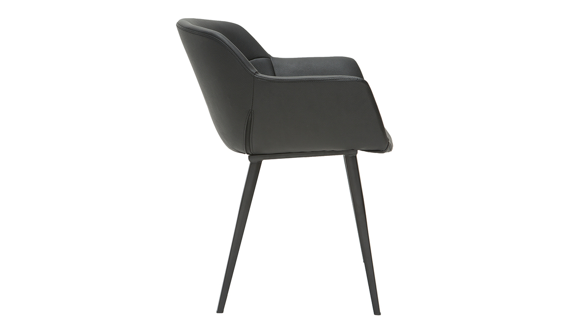 Chaises design noires (lot de 2) NERO