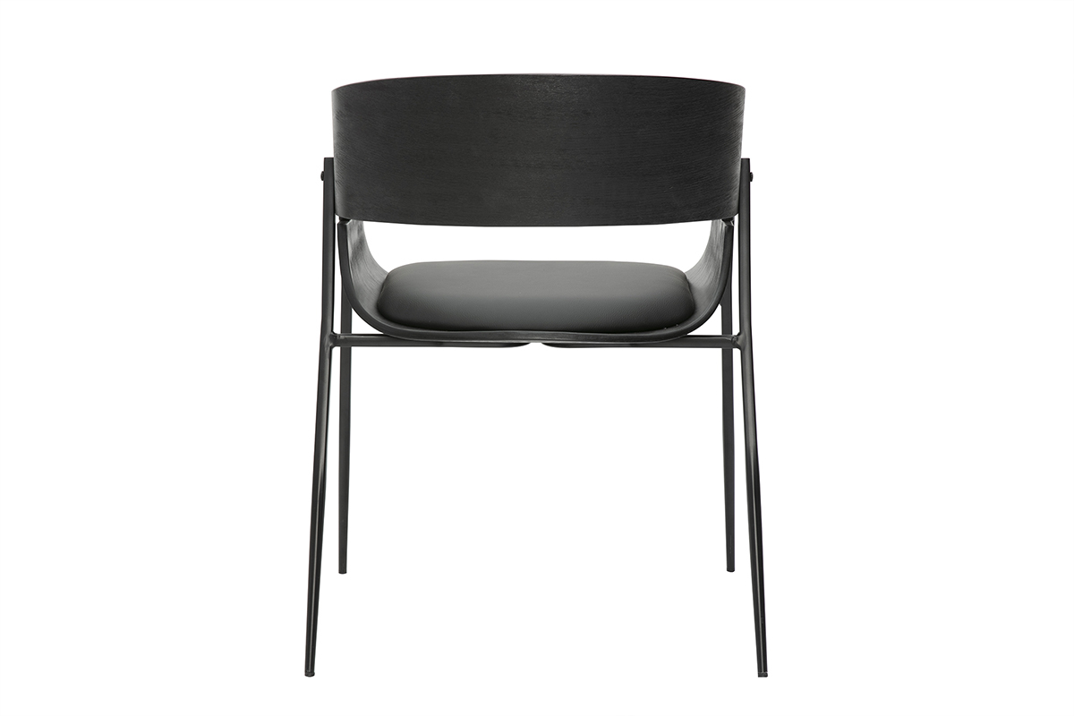 Chaises design noires (lot de 2) WESS