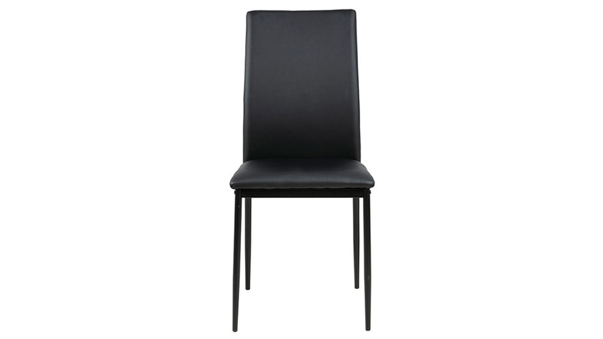 Chaises design noires (lot de 4) LUCKY