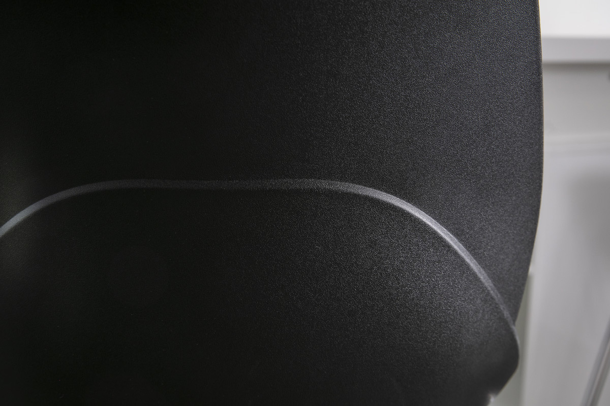 Chaises design noires empilables avec pieds m�tal (lot de 2) TROCADERO