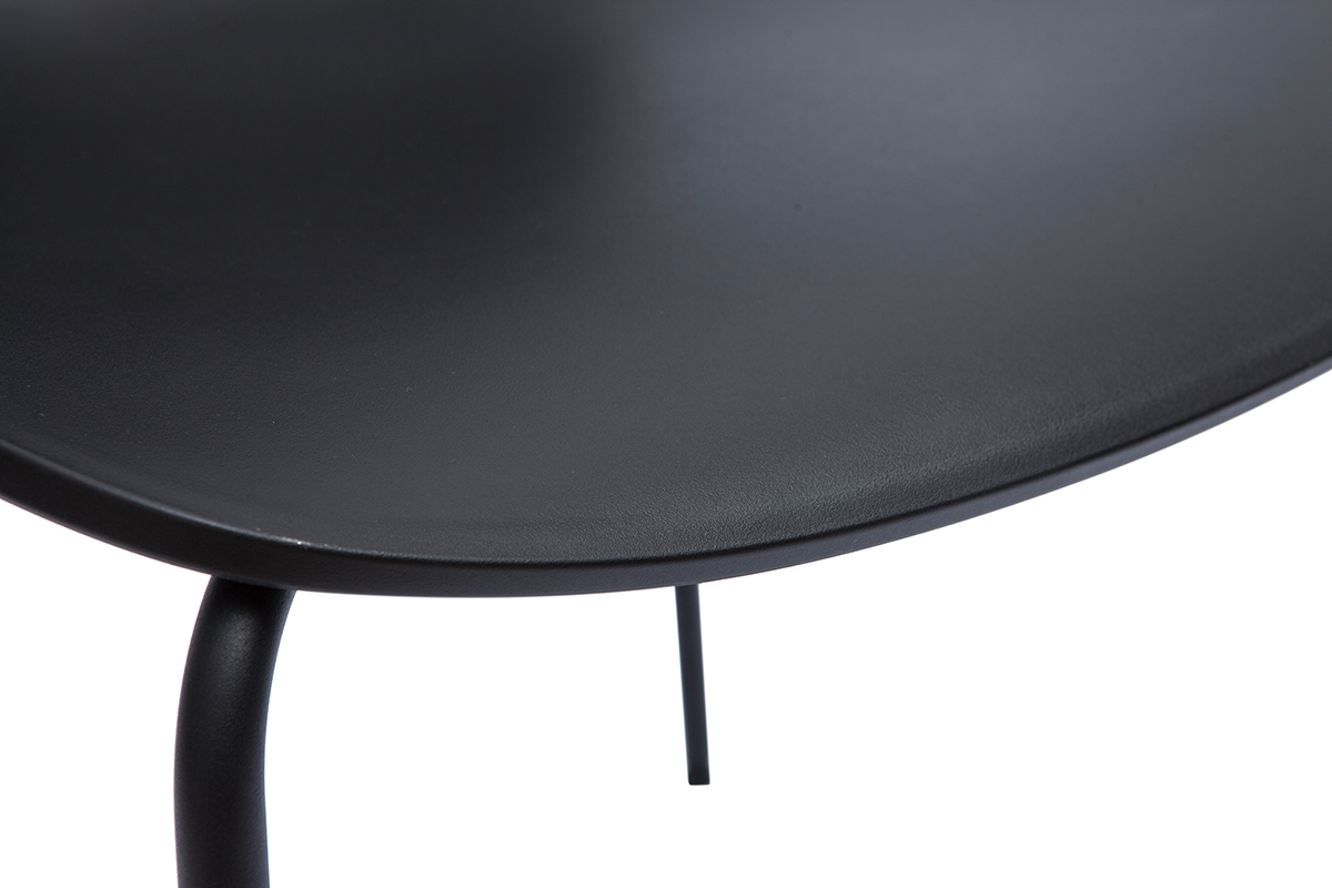 Chaises design noires intrieur - extrieur (lot de 2) FLIP