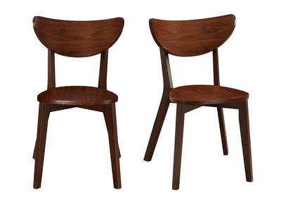Chaises design noyer (lot de 2) LEENA