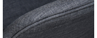 Chaises design pieds noyer tissus gris anthracite (lot de 2) JUKE
