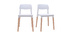 Chaises design scandinave blanches (lot de 2) GILDA