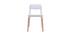 Chaises design scandinave blanches (lot de 2) GILDA