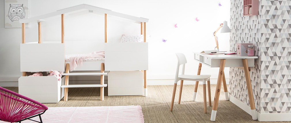 Chaises design scandinave blanches (lot de 2) GILDA