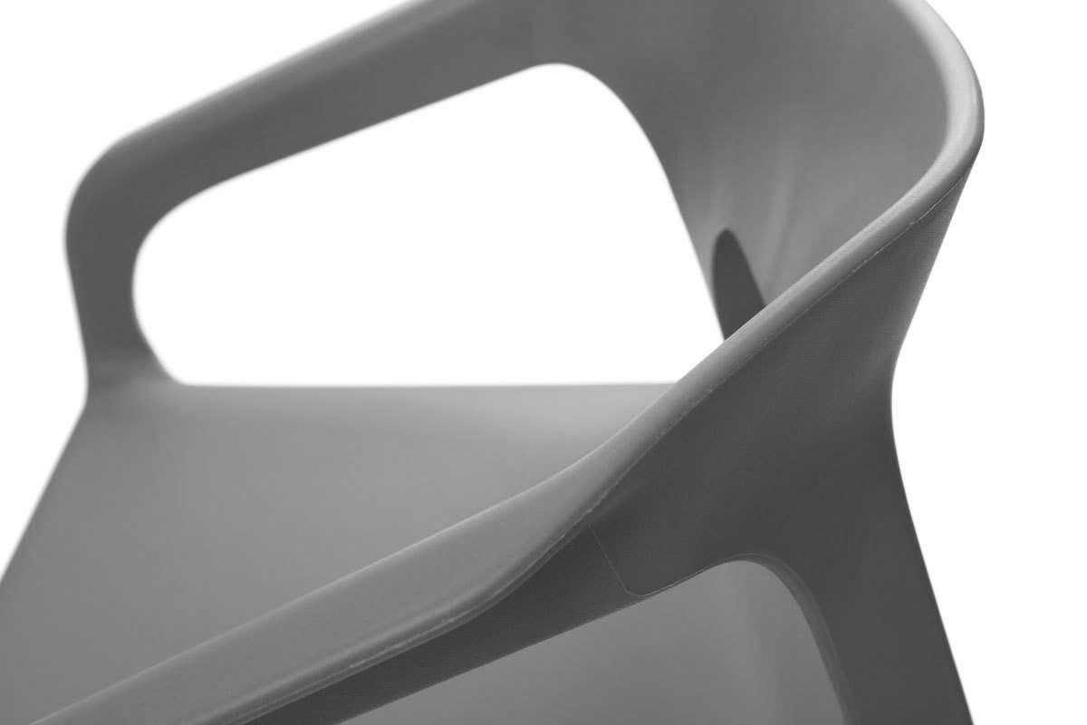 Chaises design scandinaves empilables grises (lot de 2) HELIA