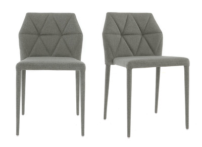 Chaises empilables design gris clair (lot de 2) KARLA