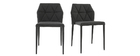 Chaises empilables design grises (lot de 2) KARLA