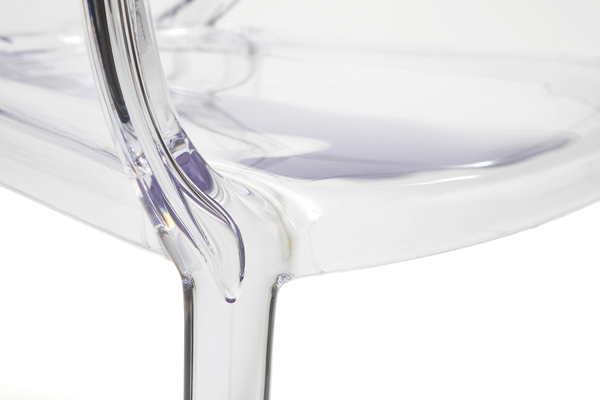 Chaises empilables design transparentes (lot de 2) CRISTAL