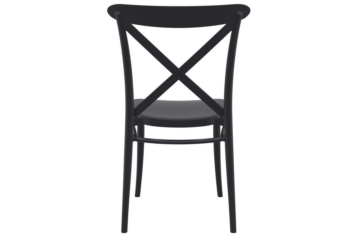 Chaises empilables noires int�rieur / ext�rieur (lot de 4) GERMAIN