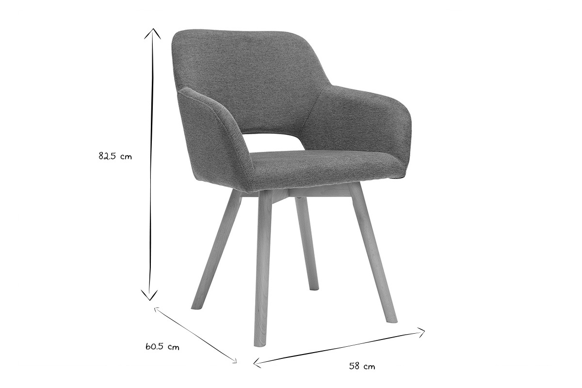 Chaises en tissu effet velours textur� terre br�l�e et bois clair (lot de 2) LAURETTE