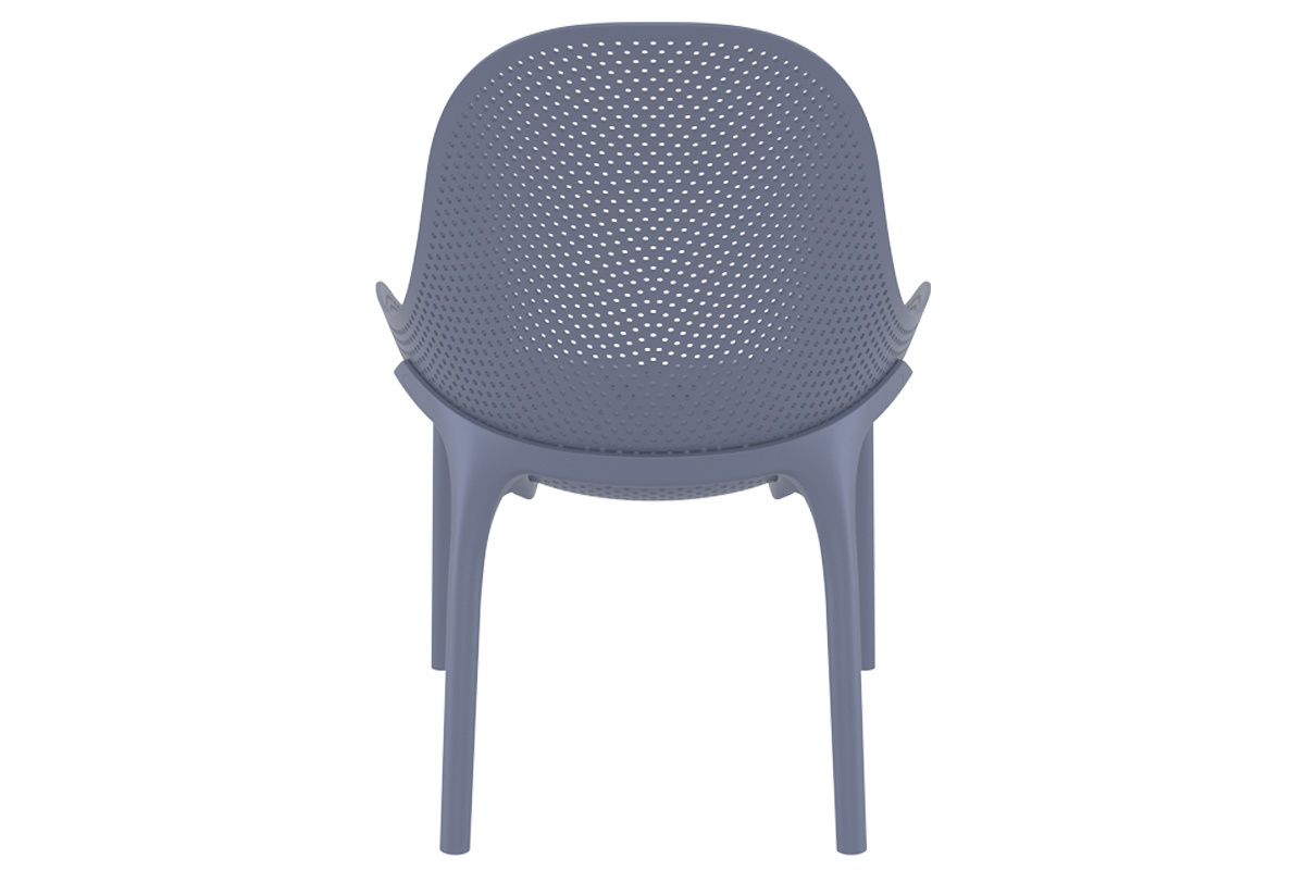 Chaises lounge empilables grises int�rieur / ext�rieur (lot de 4) OSKOL