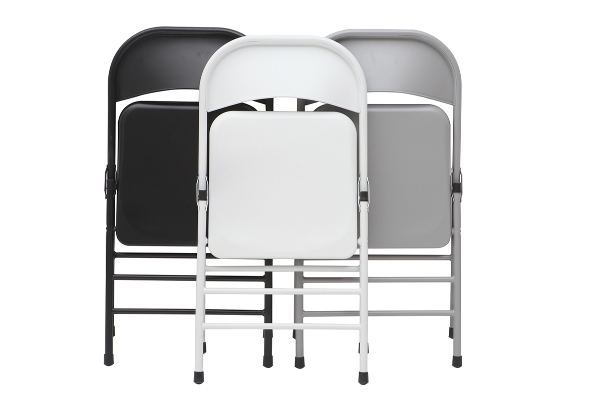 Chaises pliantes grises (lot de 2) ALI