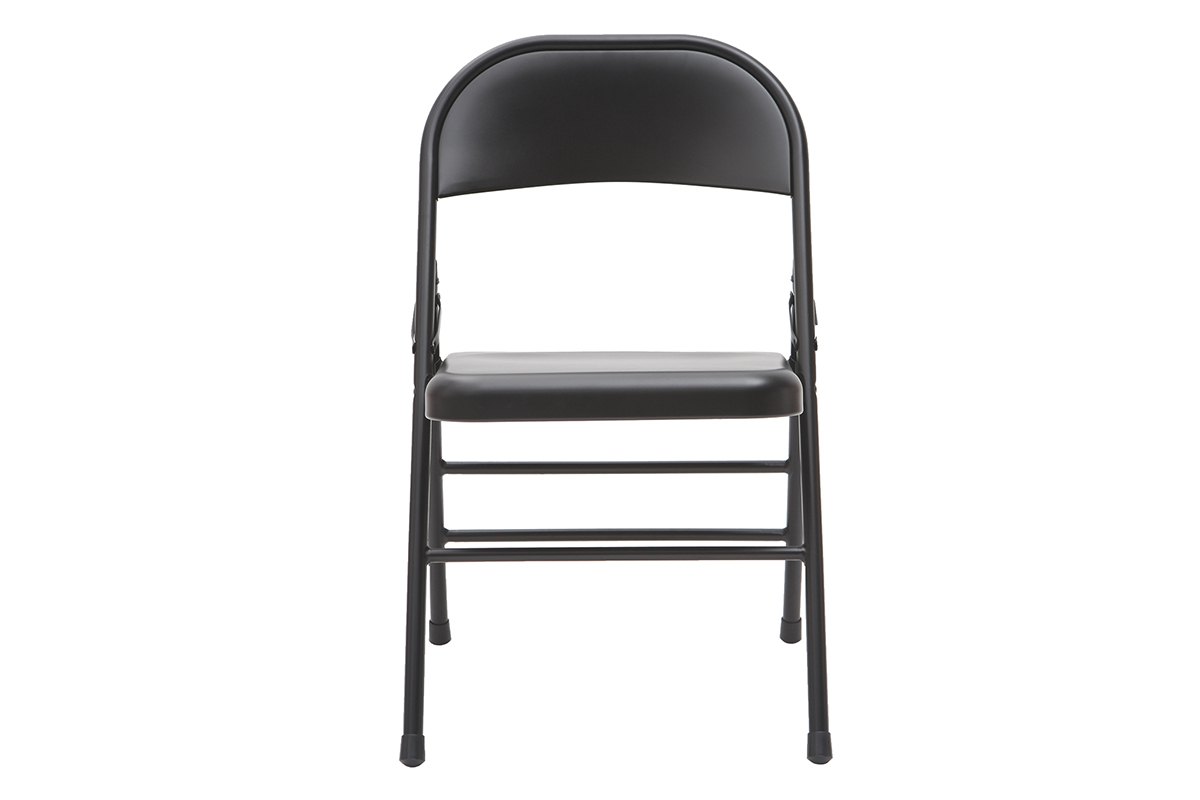 Chaises pliantes noires (lot de 2) ALI
