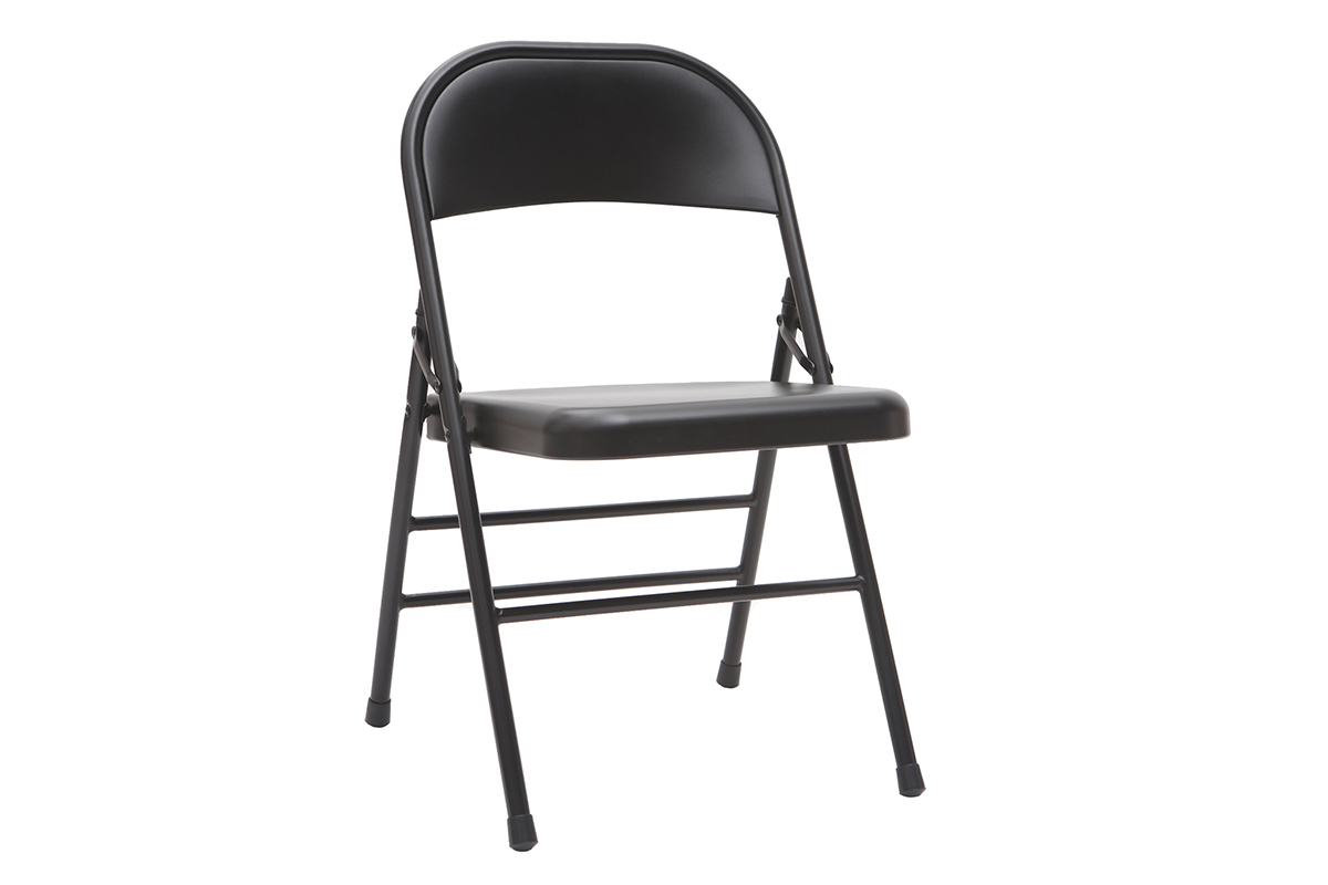 Chaises pliantes noires (lot de 2) ALI