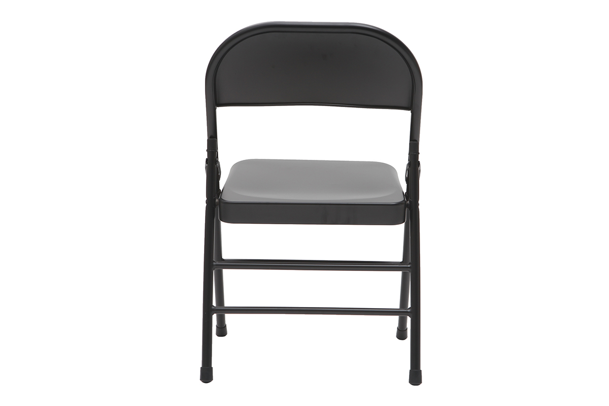 Chaises pliantes noires (lot de 2) ALI