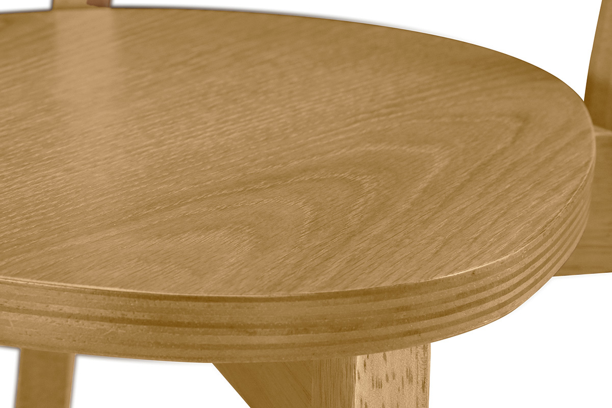 Chaises scandinaves bois clair (lot de 2) LEENA