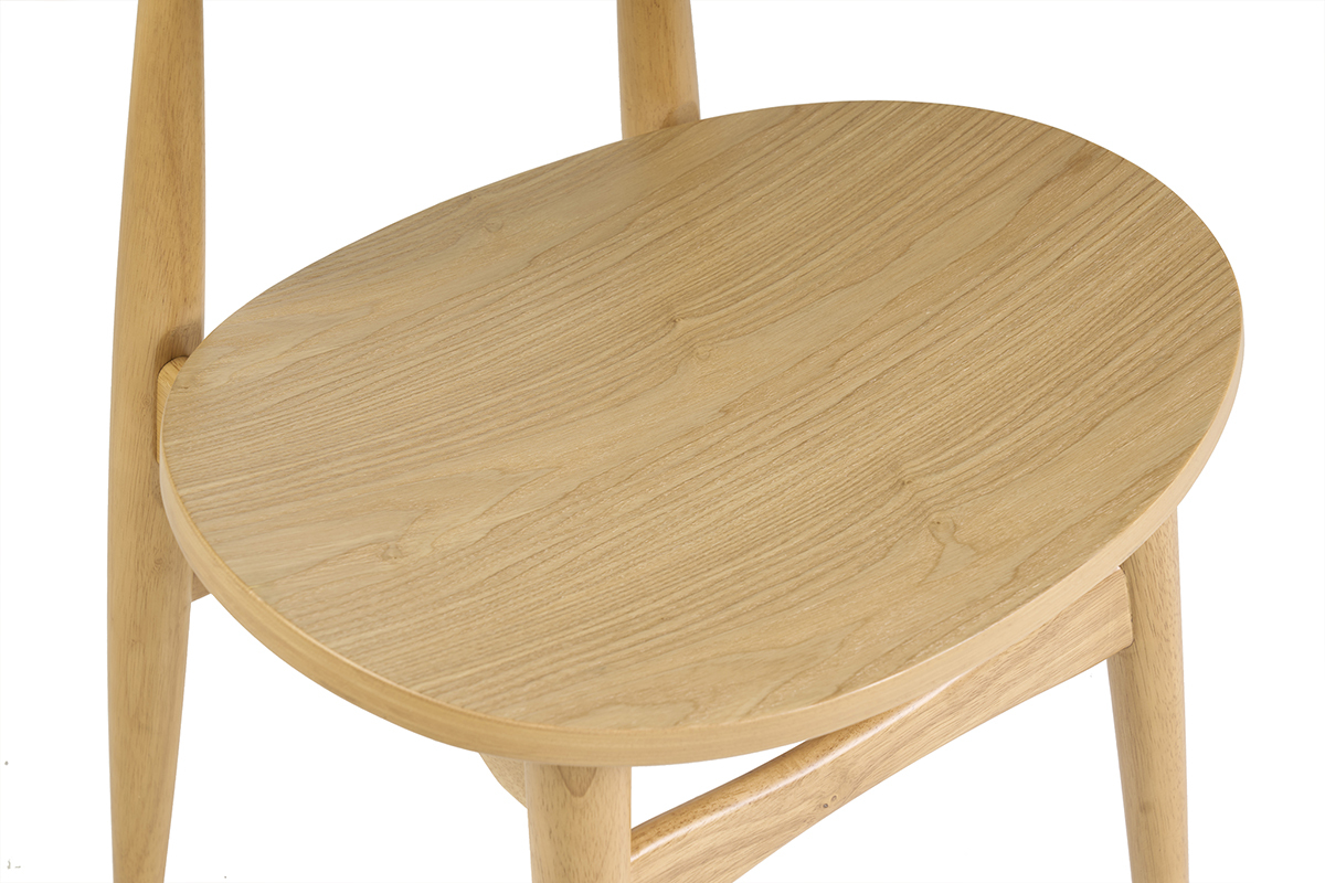 Chaises scandinaves en bois clair fr�ne (lot de 2) WALFORD