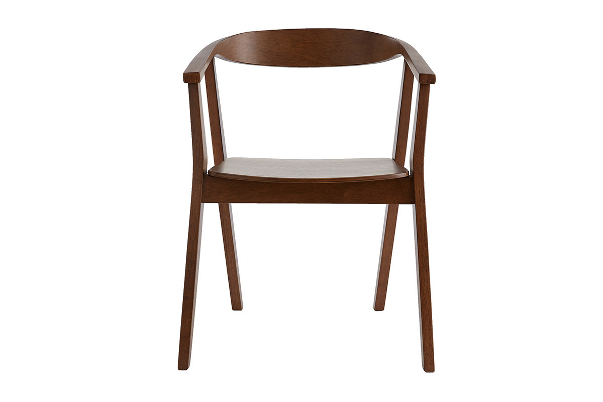 Chaises scandinaves en bois fonc� (lot de 2) BAHIA