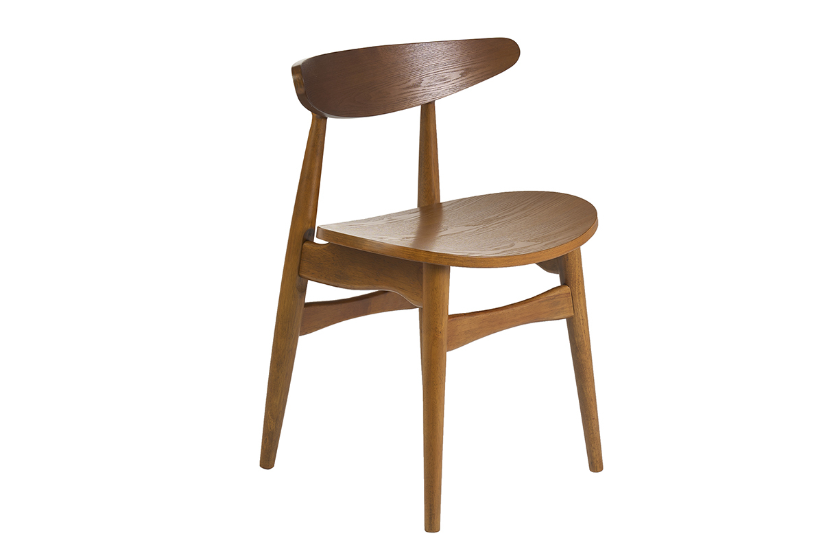 Chaises scandinaves en bois fonc� fr�ne (lot de 2) WALFORD