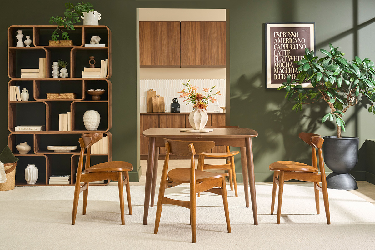 Chaises scandinaves en bois fonc� fr�ne (lot de 2) WALFORD
