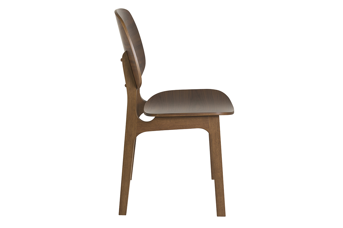 Chaises vintage en bois fonc� noyer (lot de 2) SOQUETTE