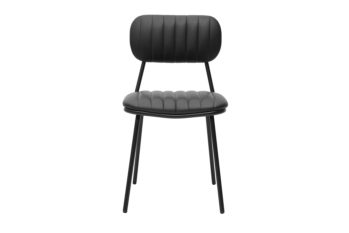 Chaises vintages noires (lot de 2) GALWAY