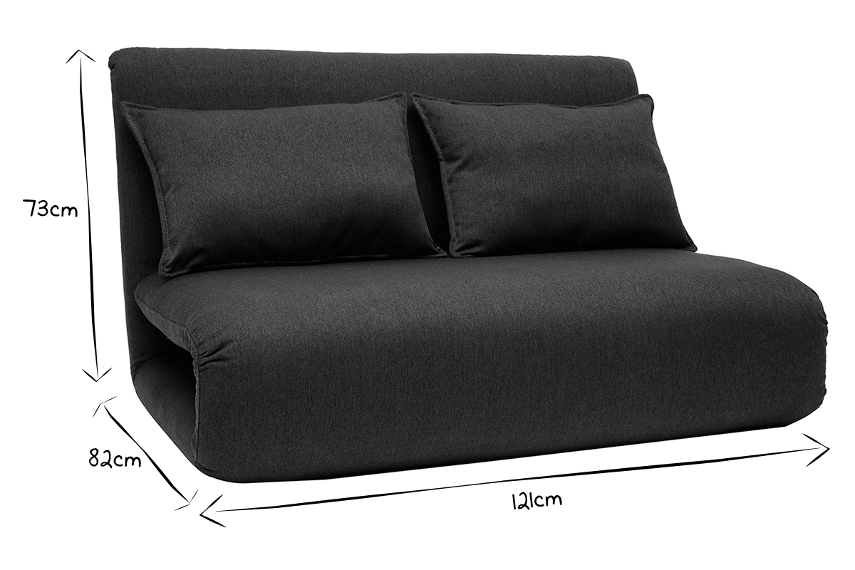 Chauffeuse convertible 2 places design gris anthracite SLEEPER