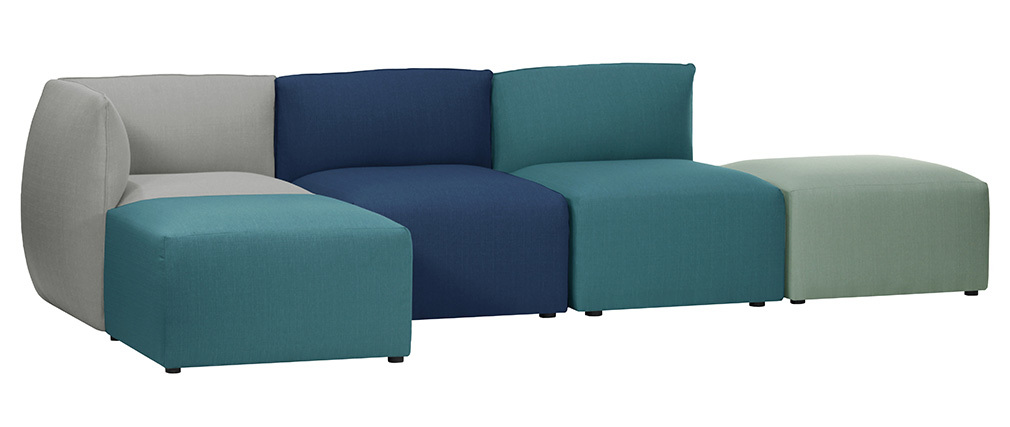 Chauffeuse design tissu bleu fonc� MODULO