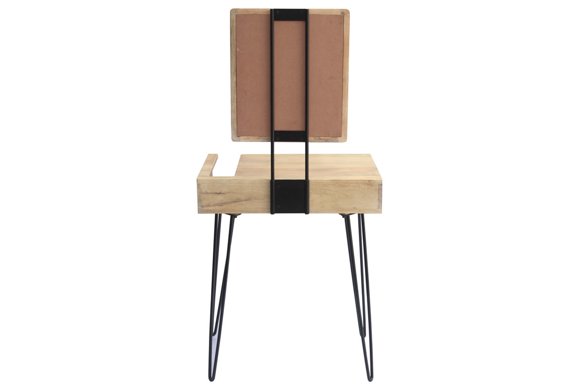 Coiffeuse moderne en manguier massif et mtal VIBES