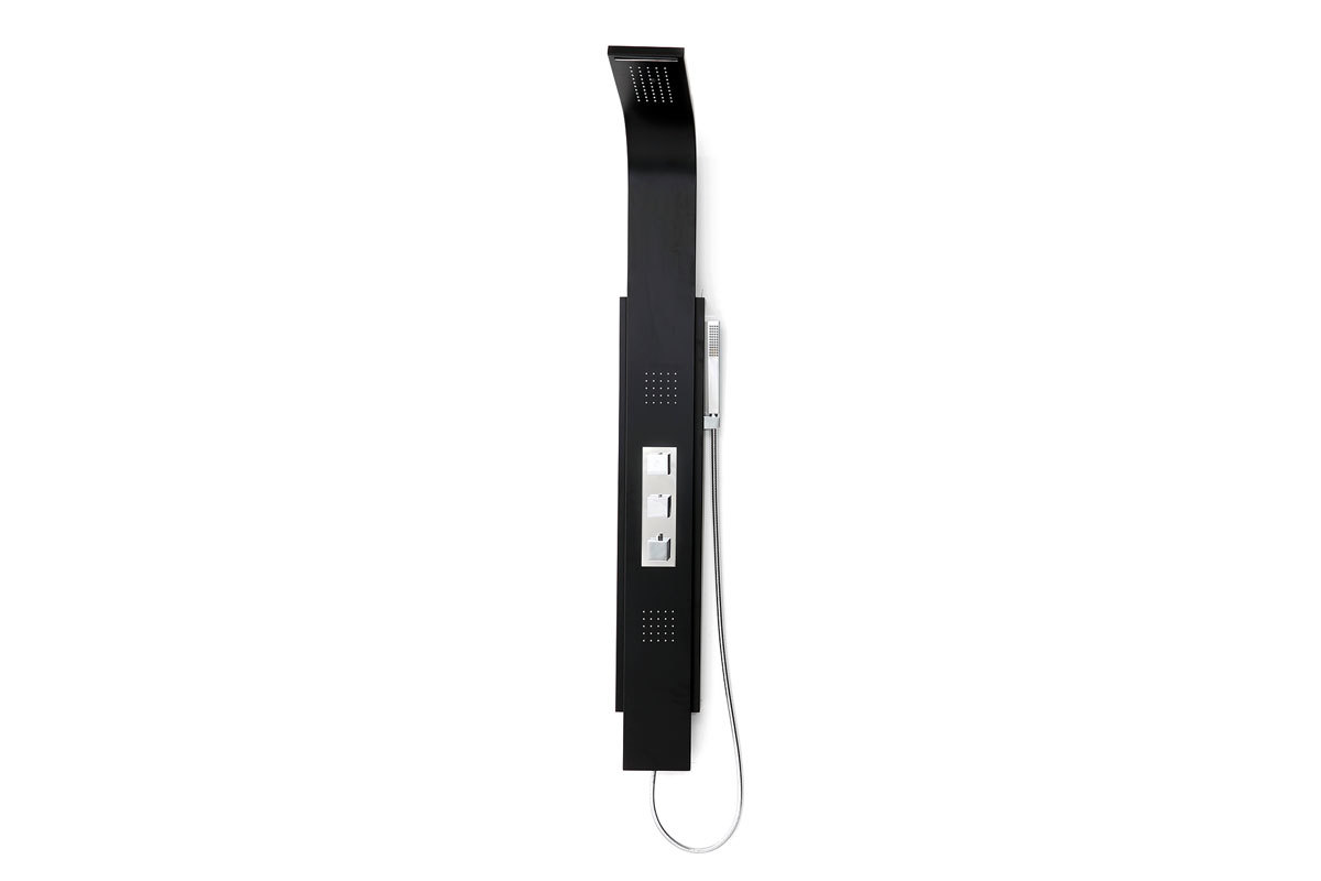 Colonne de douche thermostatique noire HELGA