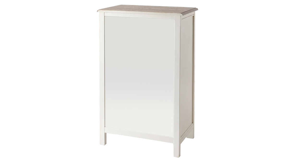 Commode baroque bois blanc cass 5 tiroirs GUSTAVE