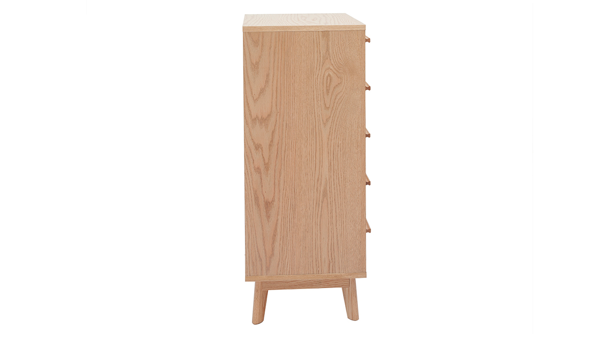 Commode chiffonnier - semainier scandinave 5 tiroirs L60 cm HELIA