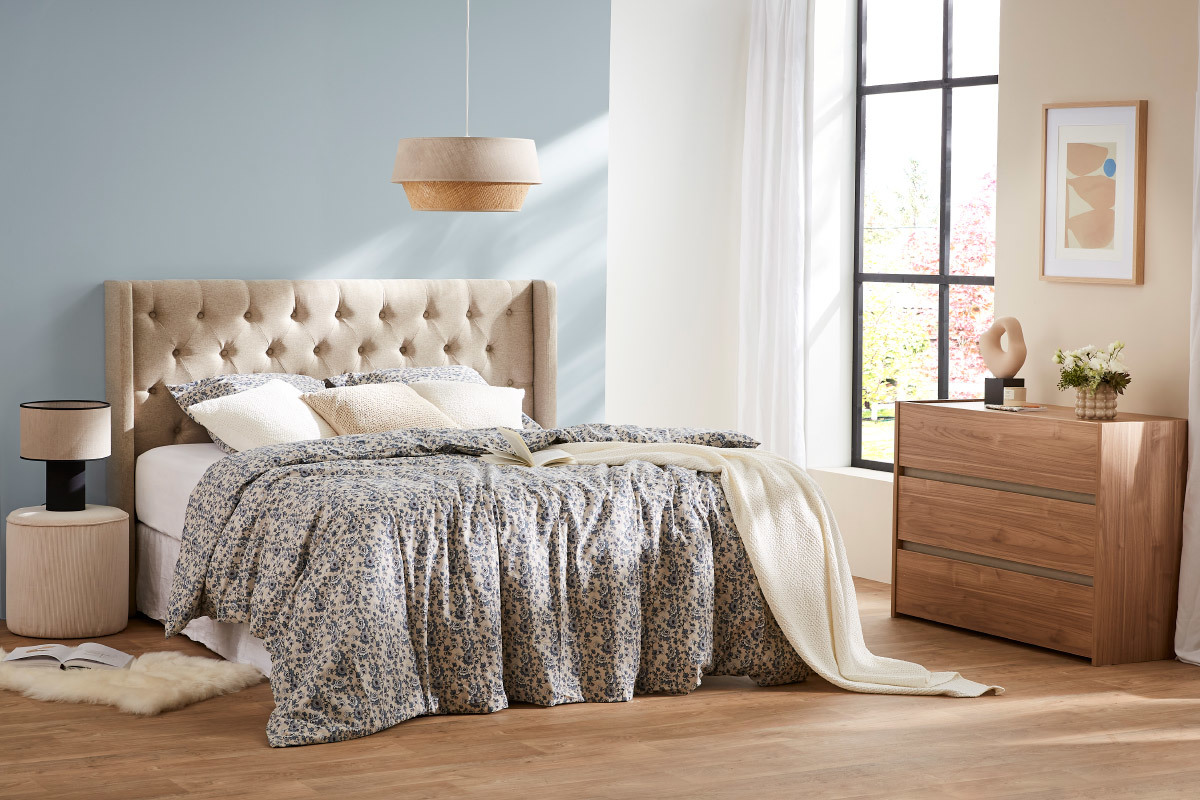 Commode design bois fonc 3 tiroirs L111 cm ODE