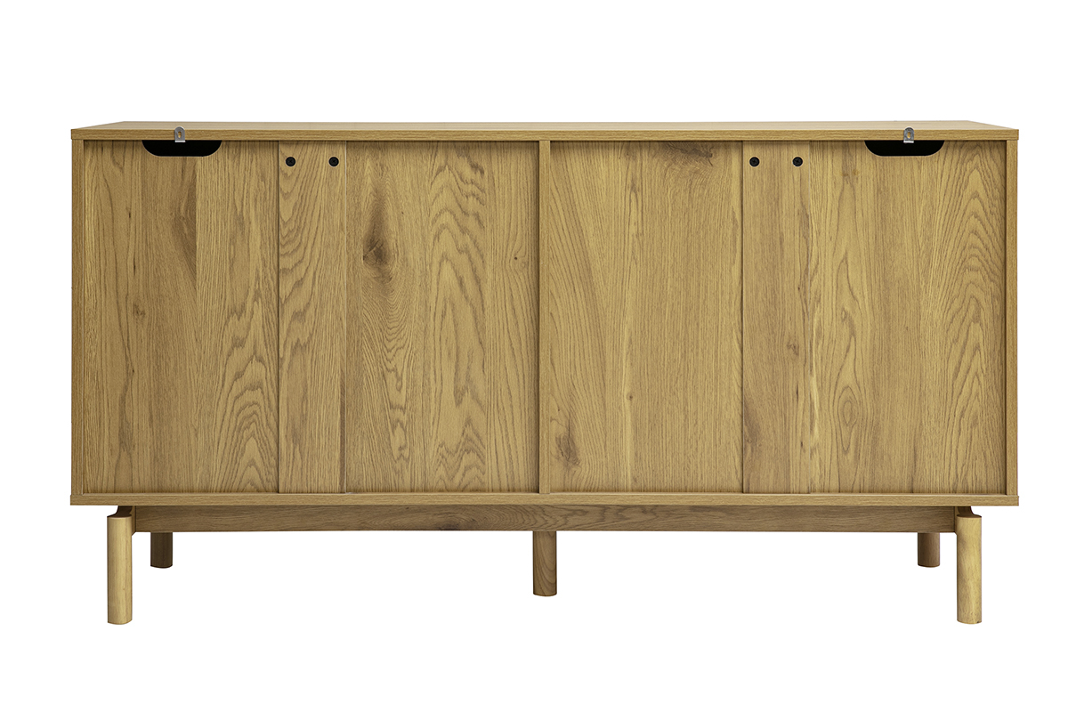 Commode finition bois ch�ne 6 tiroirs L140 cm YSEULT